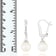 White Cultured Akoya Pearl 14k White Gold Earrings 7-7.5mm