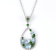 Teardrop Multi Color Gemstone Fashion Pendant Necklace,  Rhodium Over
Sterling Silver