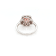 1.78 Cts Rhodochrosite and 0.58 Cts White Diamond Ring in 14K WG
