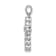 Rhodium Over 10k White Gold 0.20 ctw Diamond Cross Pendant