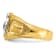 10K Two-Tone Yellow and White Gold Men's Textured and Black Enamel Past
Master Masonic Ring