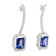 Rhodium Over Sterling Silver 8x6mm Tanzanite and White Cubic Zirconia
Earrings 3.30ctw