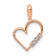 14k Rose Gold Diamond Heart Pendant
