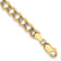 14k Yellow Gold and Rhodium Over 14k Yellow Gold 5.2mm Diamond-Cut Pave
Curb Link Bracelet