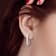 3.0ctw Created Moissanite Inside-Outside Hinged Hoop Earrings in
Sterling Silver