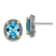 Sterling Silver Antiqued with 14K Accent Swiss Blue Topaz Earrings
