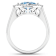 Cushion Cut Blue Aquamarine and White Diamond 14K White Gold Halo Ring
1.72 ctw