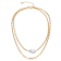Pear Shape Freshwater Pearl Layered Necklace In 14K Gold Over Sterling Silver
