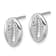 Rhodium Over Sterling Silver Polished Cowrie Shell Post Earrings