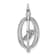 Rhodium Over 14k White Gold Diamond Bird in Cage Pendant