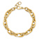 14k Yellow Gold 8.2mm Polished and Textured Fancy Link Bracelet