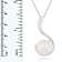 10-11mm Button White Cultured Freshwater Pearl and CZ Rhodium Over
Sterling Silver Pendant