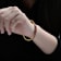Ruby Color CZ Bypass Tennis Bracelet In 14K Gold Over Brass