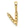 14K Yellow Gold Lab Grown Diamond Letter V Initial Pendant