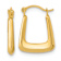 14k Yellow Gold 5/8" Polished Fancy Hoop Earrings