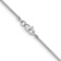 Rhodium Over 14k White Gold 0.9mm Solid Franco Chain