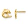 14K Yellow Gold Dolphin Post Screwback Earrings