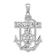 Rhodium Over 14k White Gold Mariner's Crucifix Pendant