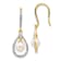 14K Yellow Gold 6-7mm White Round Freshwater Cultured Pearl 0.02ct.
Diamond Dangle Earrings