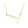 Sideways Initial T Necklace In Solid 14K Yellow Gold 18 Inch
