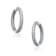 CZ Inside-Out Hoop Earrings In Sterling Silver
