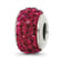 Sterling Silver Reflections Maroon Full Preciosa Crystal Bead