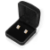 White Cubic Zirconia 14k Yellow Gold Studs With Velvet Gift Box 0.50ctw