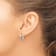 Rhodium Over Sterling Silver 3mm Polished and Satin Diamond-cut Hoop Earrings