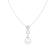 White Cultured Freshwater Pearl and Diamond 14K White Gold Pendant 8-8.5mm