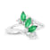 0.41ctw Emerald and Diamond Ring in 14k White Gold