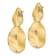 14K Yellow Gold Polished Textured Post Dangle Earrings
