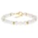 Cultured Freshwater Pearl Bracelet In 18K Gold Over Sterling Silver 6.5-7mm