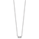 Rhodium Over Sterling Silver Polished Fancy Cubic Zirconia Bar Necklace