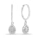 White Lab Grown Diamond Rhodium Over Sterling Silver Teardrop Huggie
Hoop Earrings VS GH