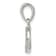 Rhodium Over Sterling Silver Small Cubic Zirconia Peace Pendant