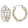 Crystal Tennis Necklace, Bracelet, and Earring Set in Gold Tone
