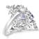 Rhodium Over Sterling Silver Marquise Tanzanite and White Zircon Ring 2.91ctw