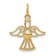 14k Yellow Gold Polished Small Angel with Heart Pendant