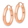 14k Rose Gold 1/1" Polished Tube Hoop Earrings