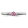 14K White Gold Stackable Expressions Pink Tourmaline and Diamond Ring 0.075ctw