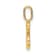 14K Yellow Gold Diamond Letter B Initial Pendant