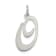 Rhodium Over Sterling Silver Fancy Script Letter O Initial Charm
