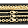 Box, Rope And Cable Link Chain Necklace Set In 18K Gold Over Bronze