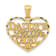 10K Yellow Gold Diamond-cut Daddys Little Girl Heart Pendant