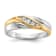 10K Two-tone Yellow and White Gold Diamond Men's Ring 0.15ctw