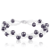 6-7mm Black Cultured Freshwater Pearl Silver  Bracelet