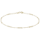 Dainty Paperclip Petali Station Bracelet In Solid 14K Yellow Gold