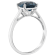 10x8mm Oval London Blue Topaz Rhodium Over Sterling Silver Ring