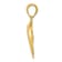 14k Yellow Gold Two Dolphins Pendant