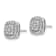 Rhodium Over 14K White Gold Lab Grown Diamond SI1/SI2, G H I, Squared
Halo Post Earrings